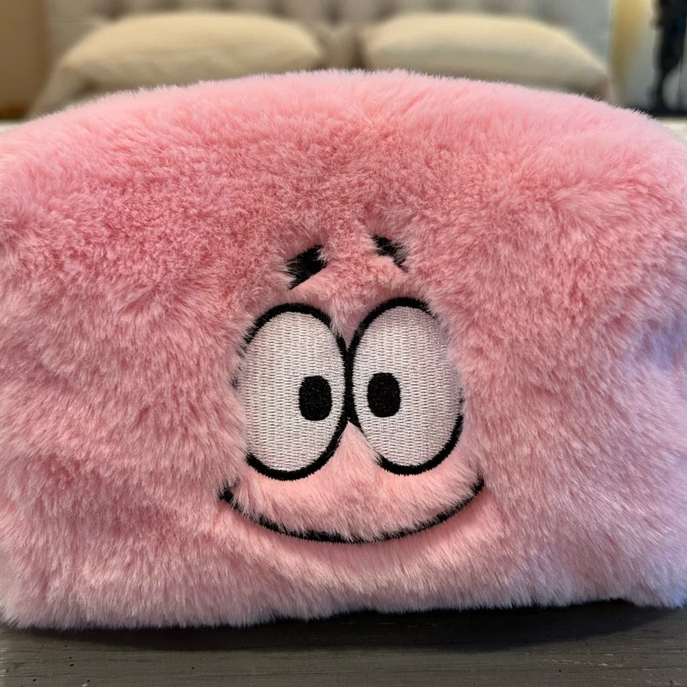 Skinny Dip X SpongeBob SquarePants Patrick Star Fuzzy Cosmetic Bag